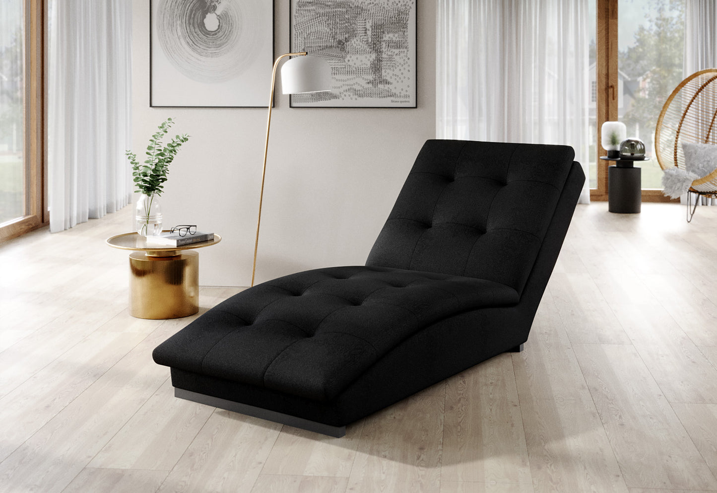 Lounge Chair Doro | size: Width: 85cm, Height: 95cm, Depth: 170cm | color: Flores | image: 1 | variant: 1004310
