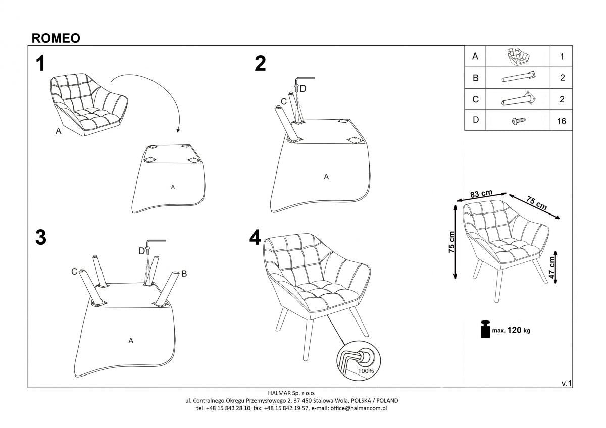 Lounge Chair East Berlin | size: Width: 83cm, Height: 75cm, Depth: 75cm | color: Gray | image: 10 | variant: 1006922