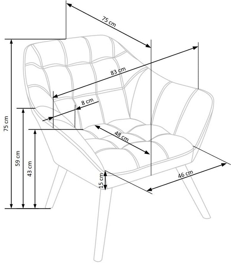 Lounge Chair East Berlin | size: Width: 83cm, Height: 75cm, Depth: 75cm | color: Gray | image: 9 | variant: 1006922