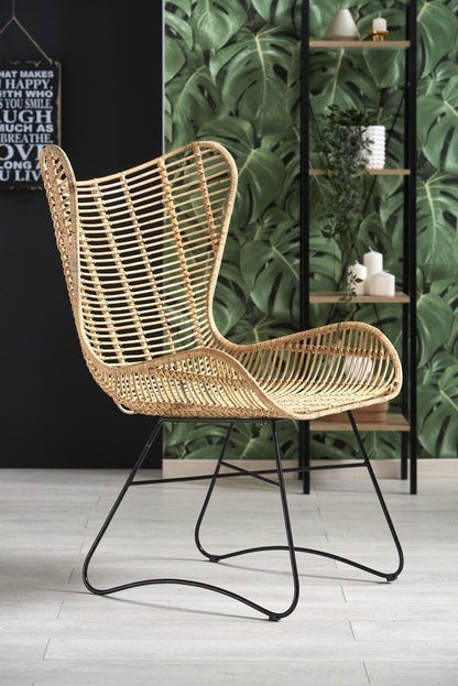 Lounge Chair Indiana | size: Width: 69cm, Height: 103cm, Depth: 70cm | color: Beige | image: 8 | variant: 1011390