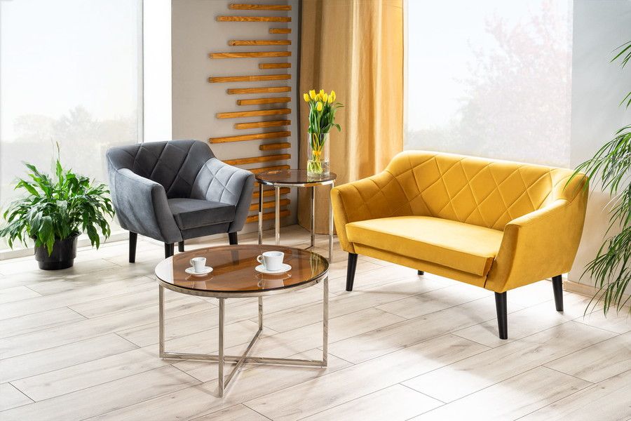 Lounge Chair Karo 1 | size: Width: 78cm, Height: 76cm, Depth: 75cm | color: Gray | image: 3 | variant: 1005002