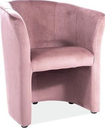 Lounge Chair Kingston upon Hull | size: Width: 60cm, Height: 76cm, Depth: 67cm | color: Pink | image: 1 | variant: 1004250