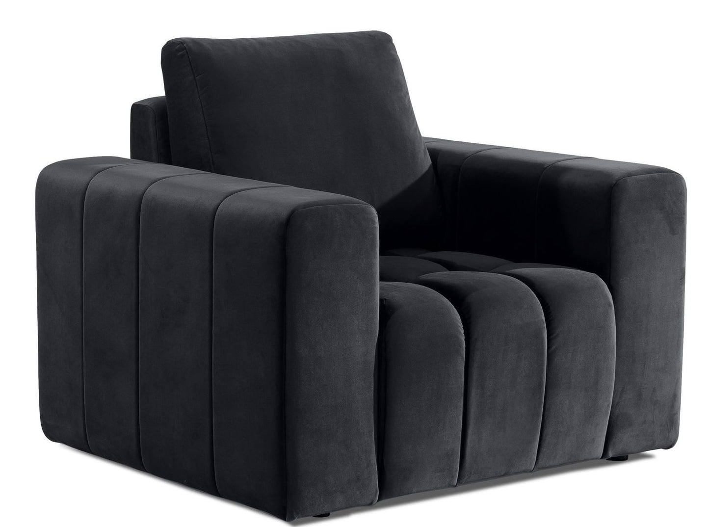 Lounge Chair Lazaro | size: Width: 108cm, Height: 85cm, Depth: 90cm | color: Monolith | image: 0 | variant: 1004358