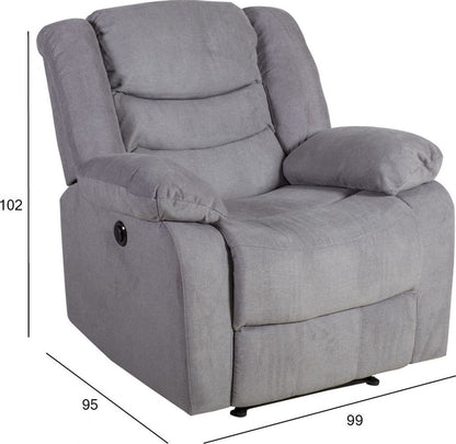 Lounge Chair Lewes | size: Width: 99cm, Height: 102cm, Depth: 95cm | color: Gray | image: 5 | variant: 1000951