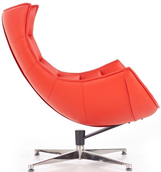 Lounge Chair Luxor | size: Width: 76cm, Height: 96cm, Depth: 84cm | color: Red | image: 2 | variant: 1004669