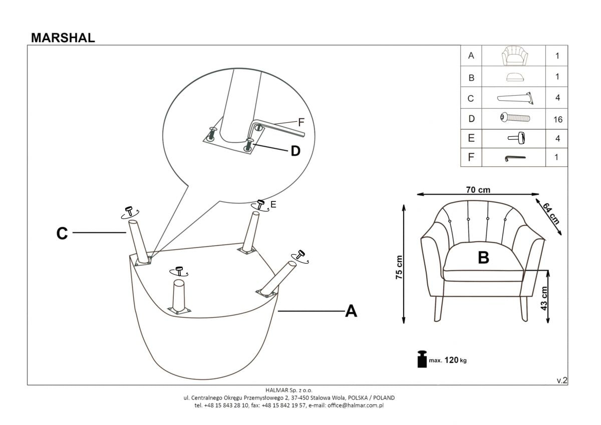 Lounge Chair Marshal | size: Width: 70cm, Height: 75cm, Depth: 64cm | color: Green | image: 3 | variant: 1004673