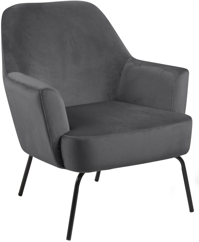 Lounge Chair Melissa | size: Width: 75cm, Height: 83cm, Depth: 75cm | color: Gray | image: 1 | variant: 1004878