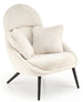 Lounge Chair Messina | size: Width: 80cm, Height: 95cm, Depth: 90cm | color: Beige/Black | image: 1 | variant: 1002795