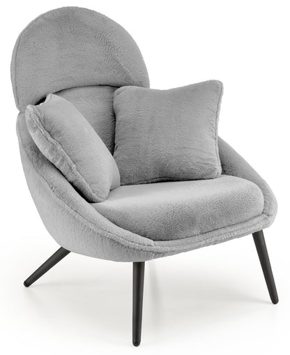 Lounge Chair Messina | size: Width: 80cm, Height: 95cm, Depth: 90cm | color: Black/Grey | image: 1 | variant: 1002796