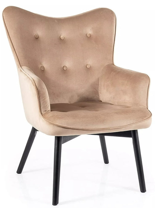 Lounge Chair Nottingham | size: Width: 72cm, Height: 99cm, Depth: 75cm | color: Beige | image: 0 | variant: 1004024