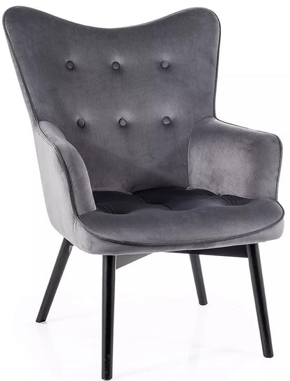 Lounge Chair Nottingham | size: Width: 72cm, Height: 99cm, Depth: 75cm | color: Gray | image: 0 | variant: 1004028