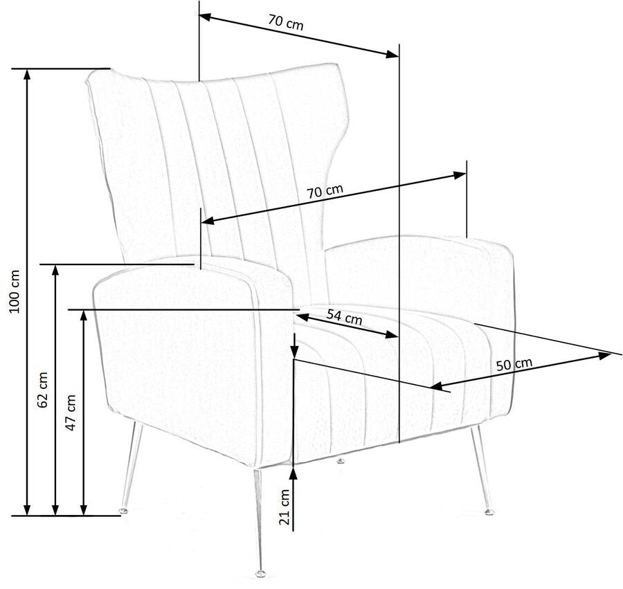 Lounge Chair Nuoro | size: Width: 70cm, Height: 100cm, Depth: 70cm | color: Gray | image: 8 | variant: 1002845