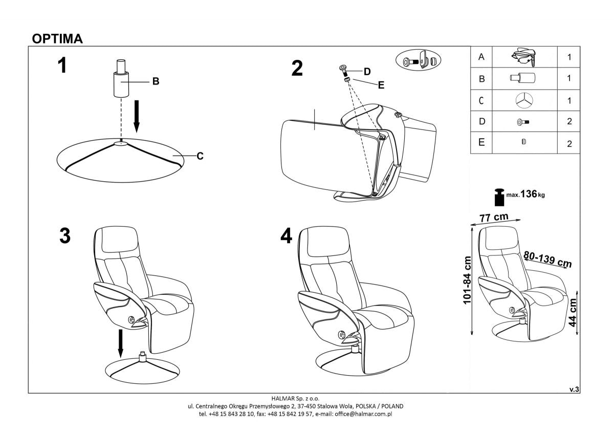 Lounge Chair Optima | size: Width: 77cm, Height: 101cm, Depth: 80cm | color: Beige | image: 8 | variant: 1004695