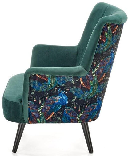 Lounge Chair Pagoni | size: Width: 67cm, Height: 95cm, Depth: 82cm | color: Multicolor/Green | image: 2 | variant: 1004700