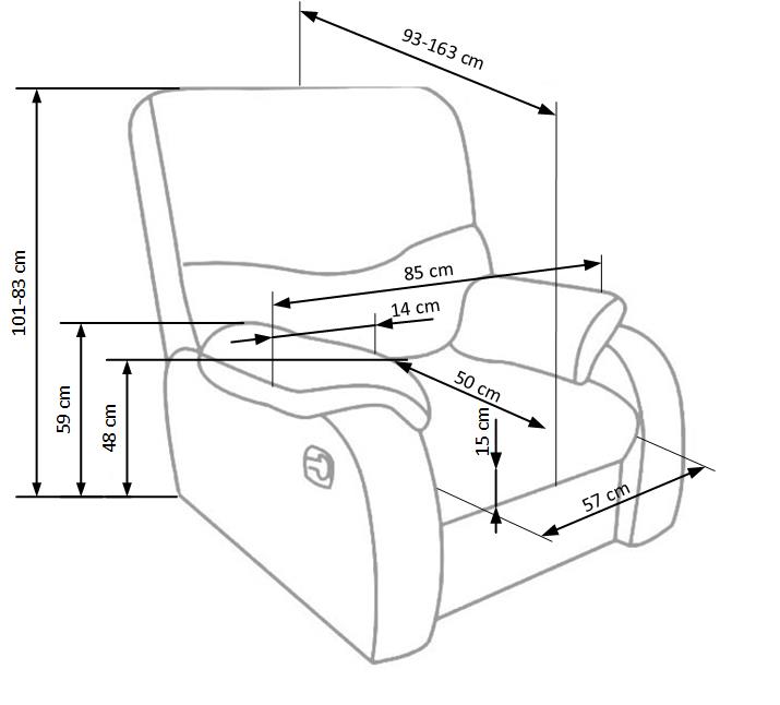 Lounge Chair Parma | size: Width: 85cm, Height: 101cm, Depth: 93cm | color: Black | image: 3 | variant: 1002765