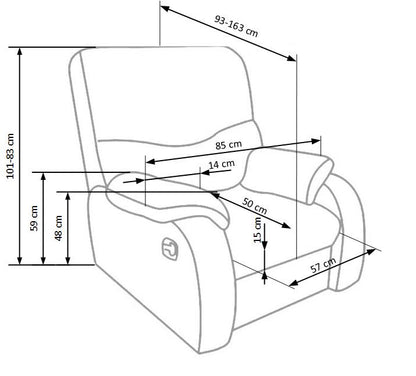 Lounge Chair Parma | size: Width: 85cm, Height: 101cm, Depth: 93cm | color: Black | image: 3 | variant: 1002765