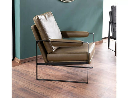 Lounge Chair Plymouth | size: Width: 70cm, Height: 80cm, Depth: 78cm | color: Olive | image: 4 | variant: 1004043