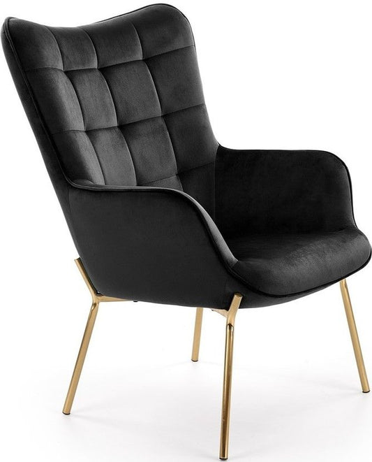 Lounge Chair Poitiers | size: Width: 71cm, Height: 97cm, Depth: 79cm | color: Black | image: 1 | variant: 1002703