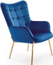 Lounge Chair Poitiers | size: Width: 71cm, Height: 97cm, Depth: 79cm | color: Blue | image: 1 | variant: 1002704