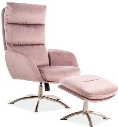 Lounge Chair Portsmouth | size: Width: 68cm, Height: 110cm, Depth: 73cm | color: Pink | image: 1 | variant: 1004092