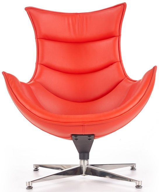 Lounge Chair Prato | size: Width: 76cm, Height: 96cm, Depth: 84cm | color: Red | image: 4 | variant: 1002774