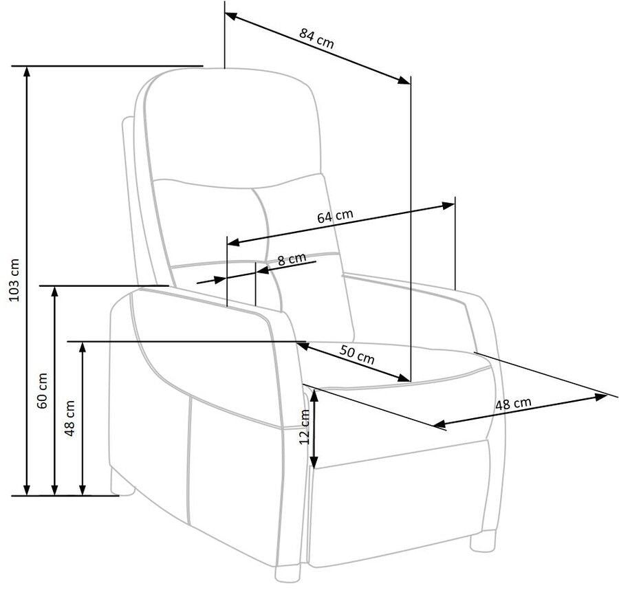 Lounge Chair Ravenna | size: Width: 64cm, Height: 103cm, Depth: 84cm | color: Gray | image: 10 | variant: 1002751