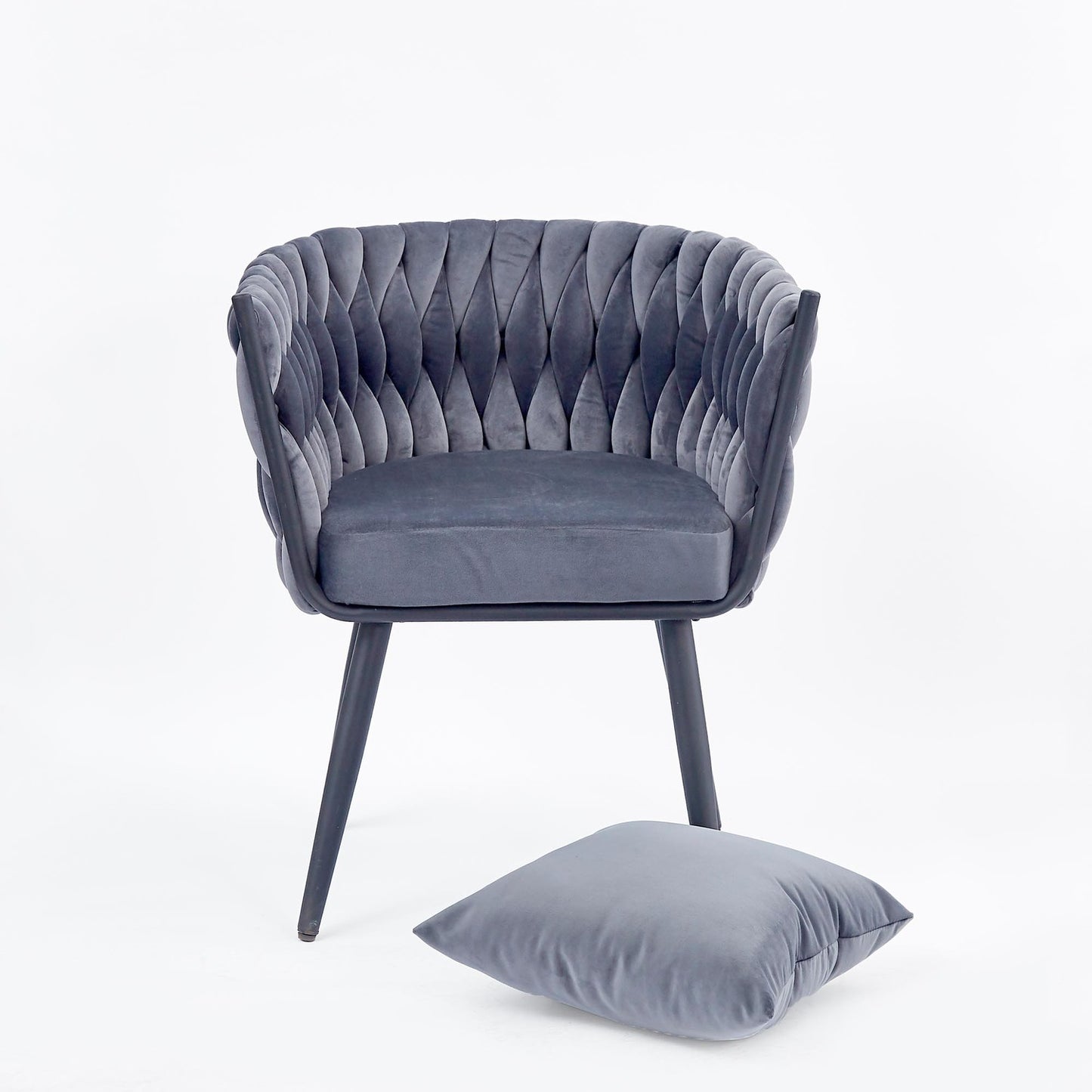 Lounge Chair Roubaix | size: Width: 67cm, Height: 77cm, Depth: 55cm | color: Gray | image: 4 | variant: 1002692