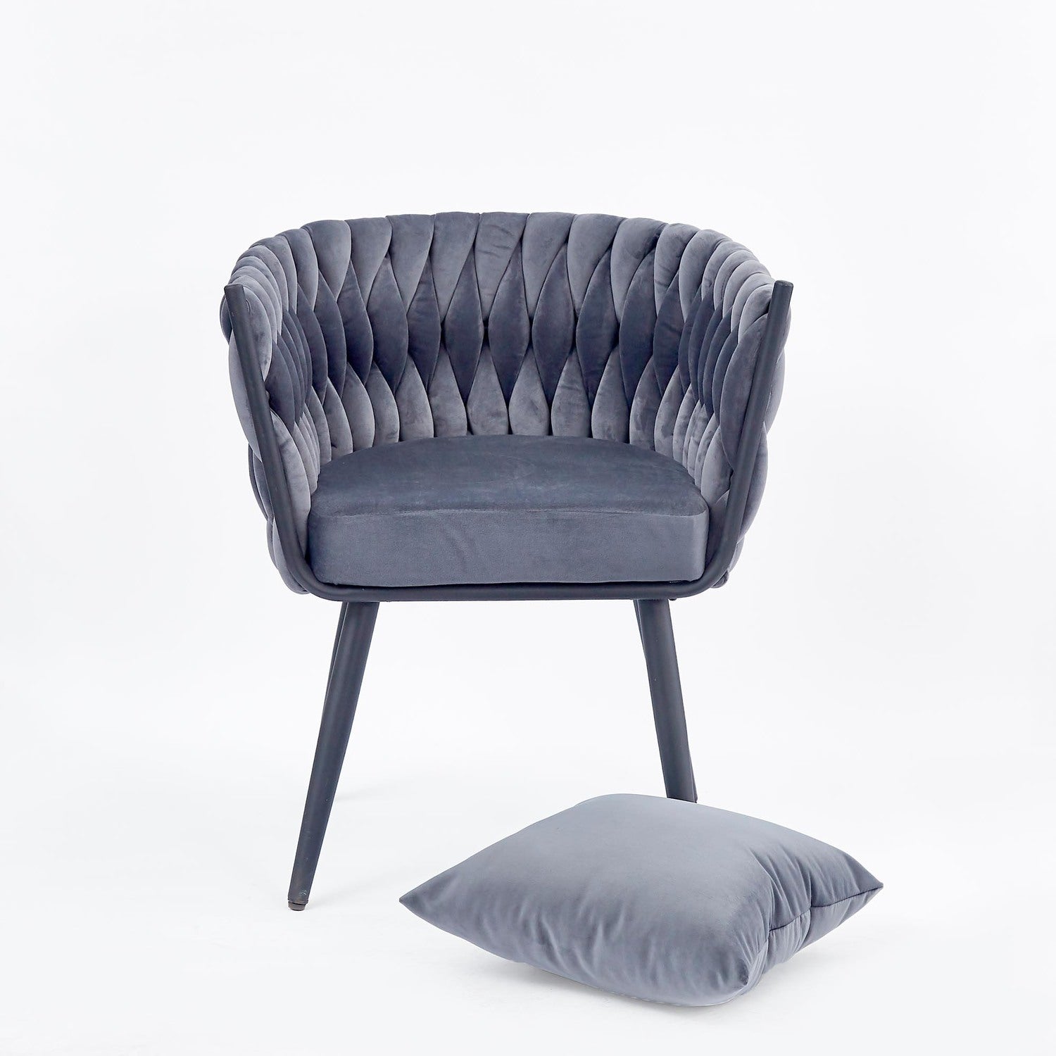 Lounge Chair Roubaix | size: Width: 67cm, Height: 77cm, Depth: 55cm | color: Gray | image: 4 | variant: 1002692