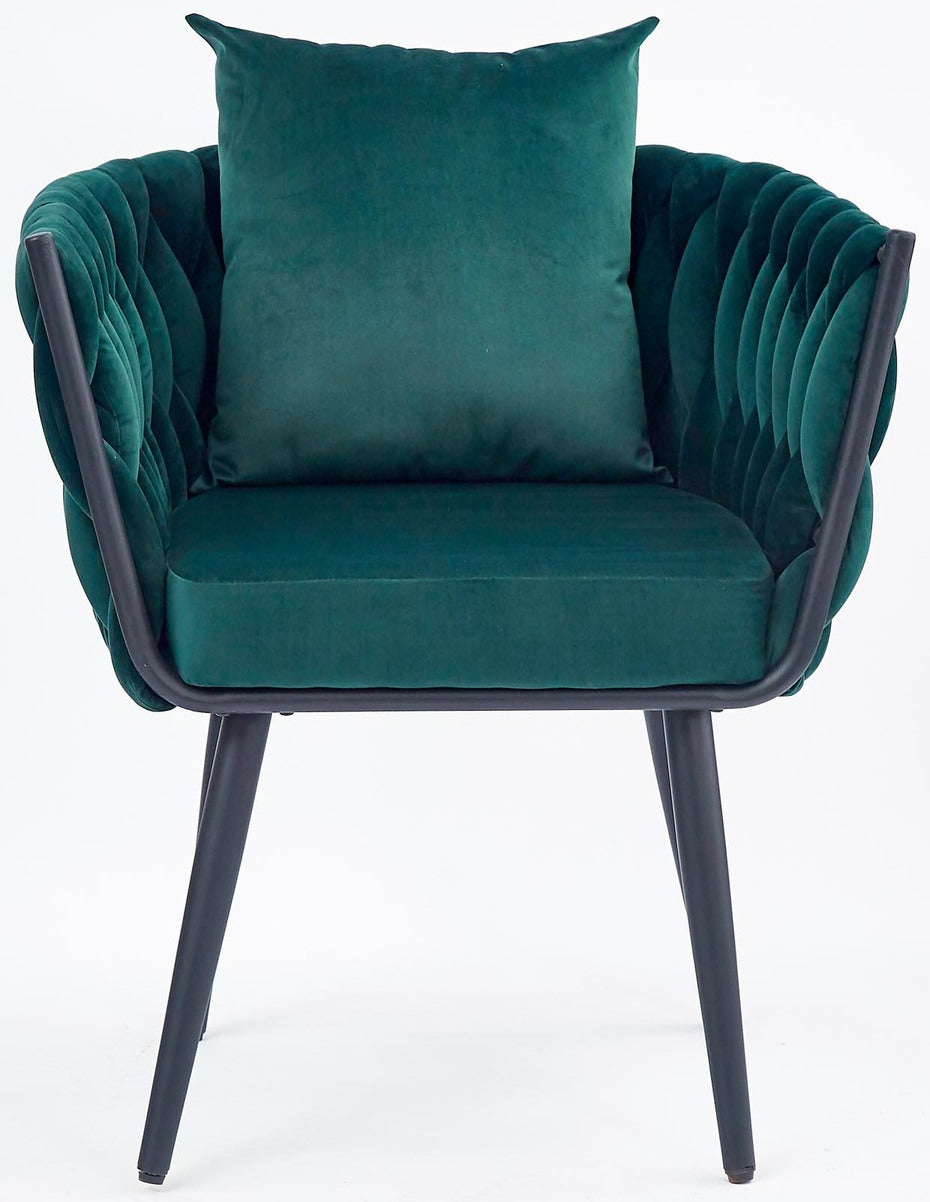 Lounge Chair Roubaix | size: Width: 67cm, Height: 77cm, Depth: 55cm | color: Green | image: 5 | variant: 1002691
