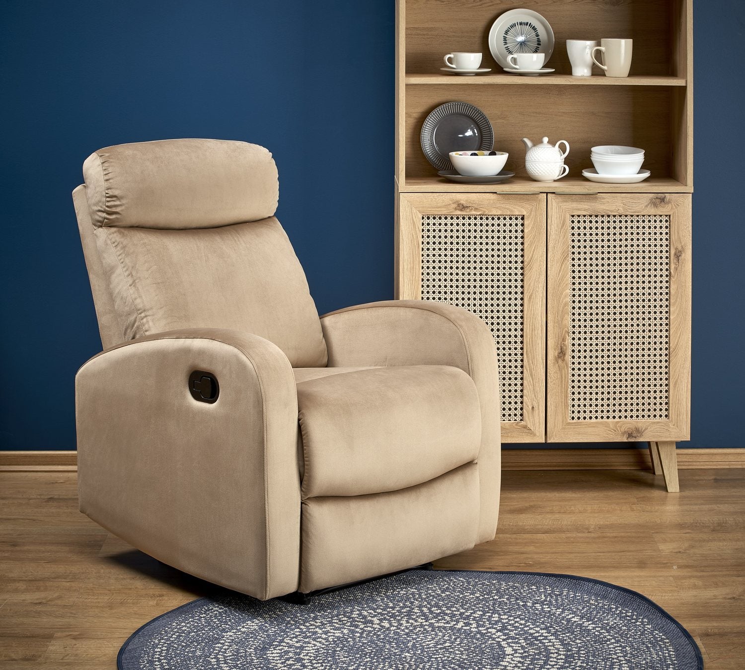 Lounge Chair Sassari | size: Width: 80cm, Height: 92cm, Depth: 90cm | color: Beige | image: 3 | variant: 1002827
