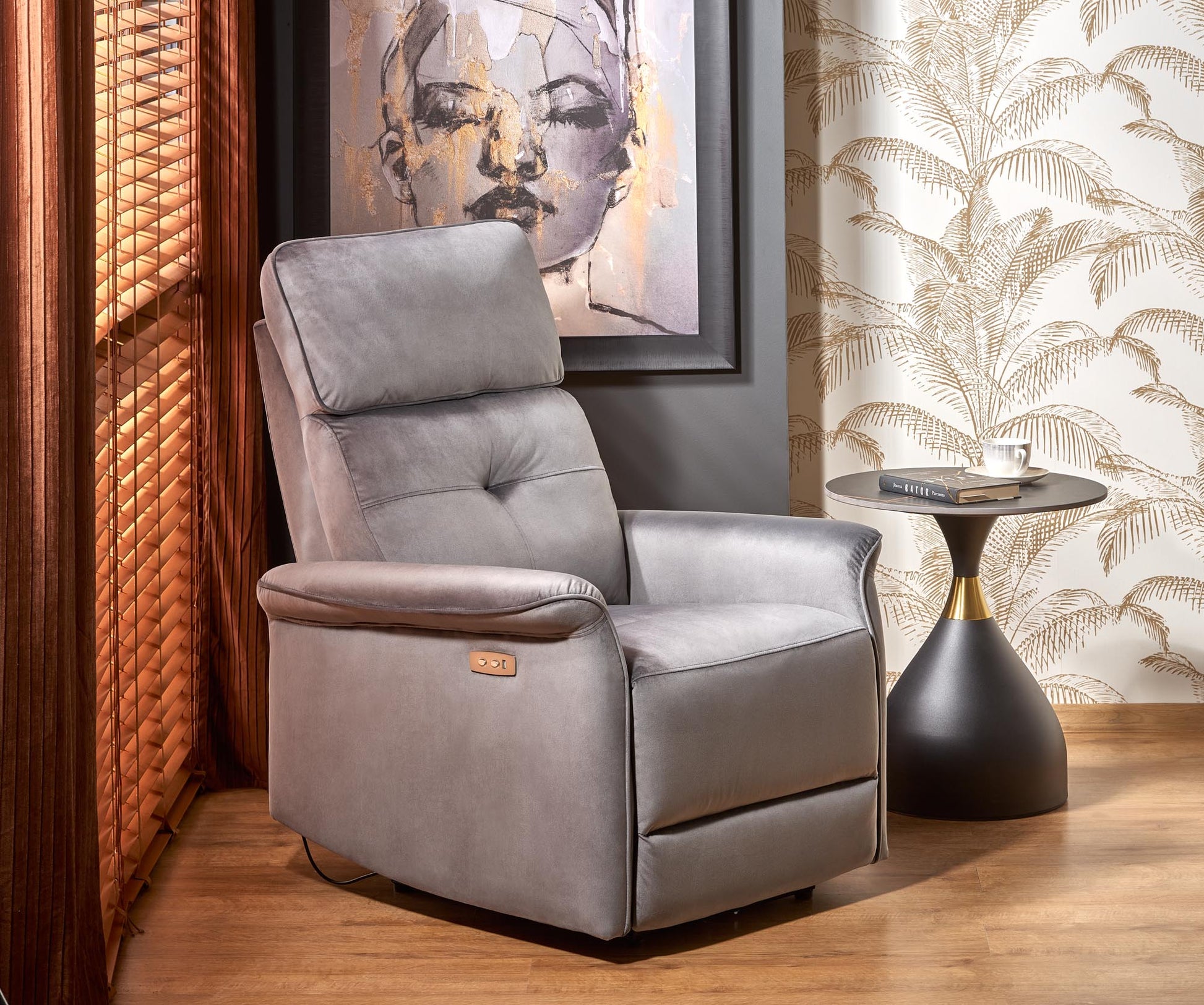 Lounge Chair Sassari | size: Width: 80cm, Height: 92cm, Depth: 90cm | color: Gray | image: 2 | variant: 1002829