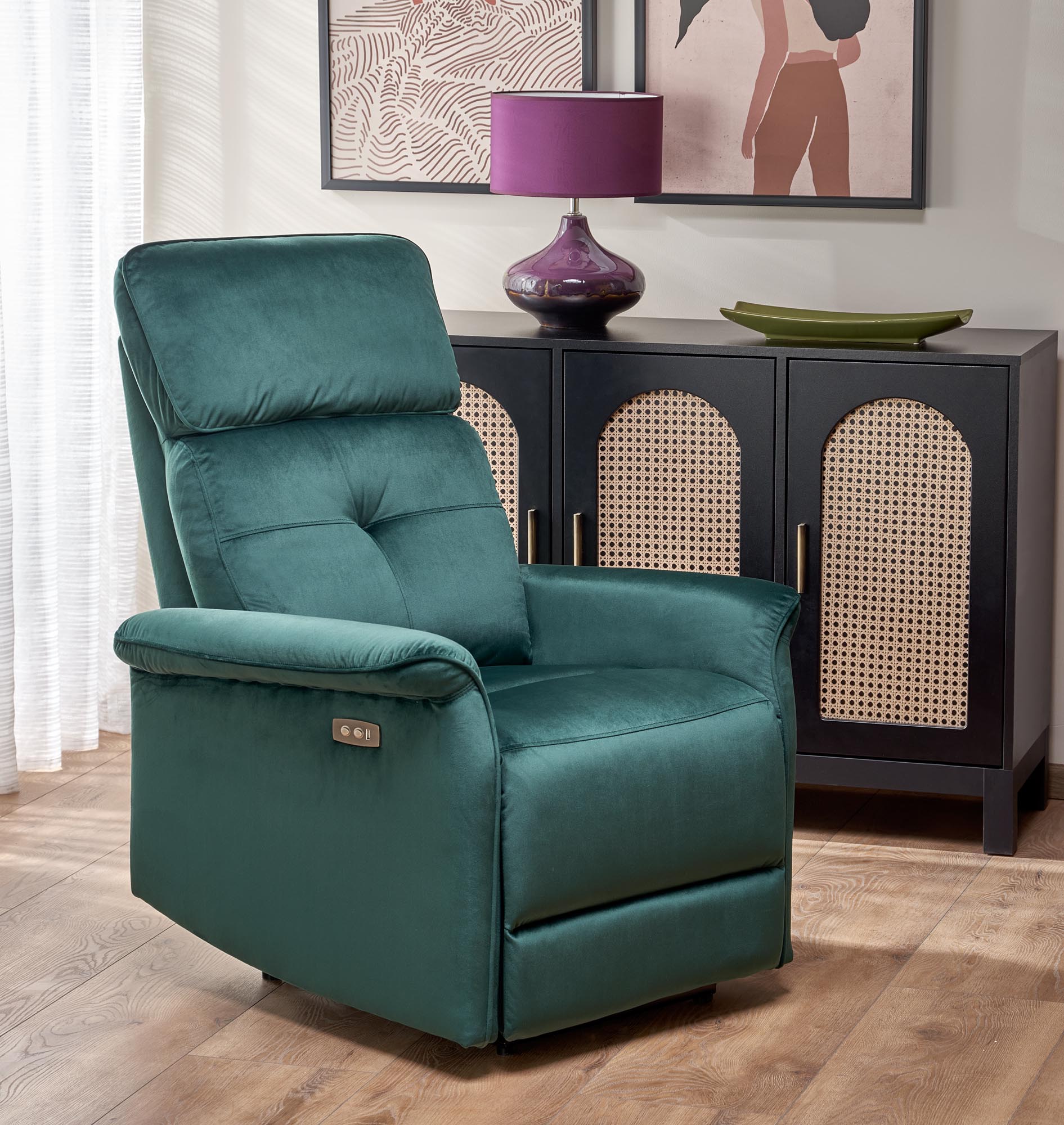 Lounge Chair Sassari | size: Width: 80cm, Height: 92cm, Depth: 90cm | color: Green | image: 2 | variant: 1002828