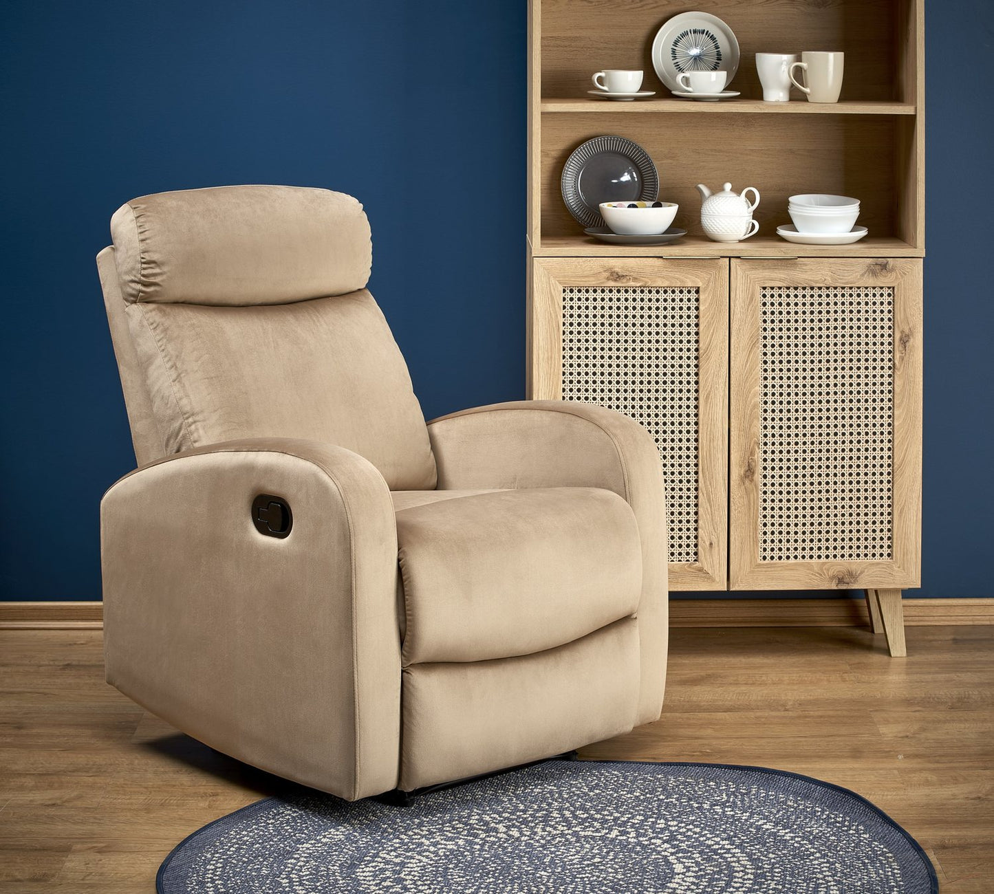 Lounge Chair Semir | size: Width: 80cm, Height: 92cm, Depth: 90cm | color: Beige | image: 3 | variant: 1004722