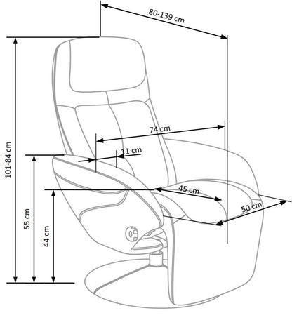 Lounge Chair Siracusa | size: Width: 77cm, Height: 101cm, Depth: 80cm | color: Brown | image: 2 | variant: 1002801