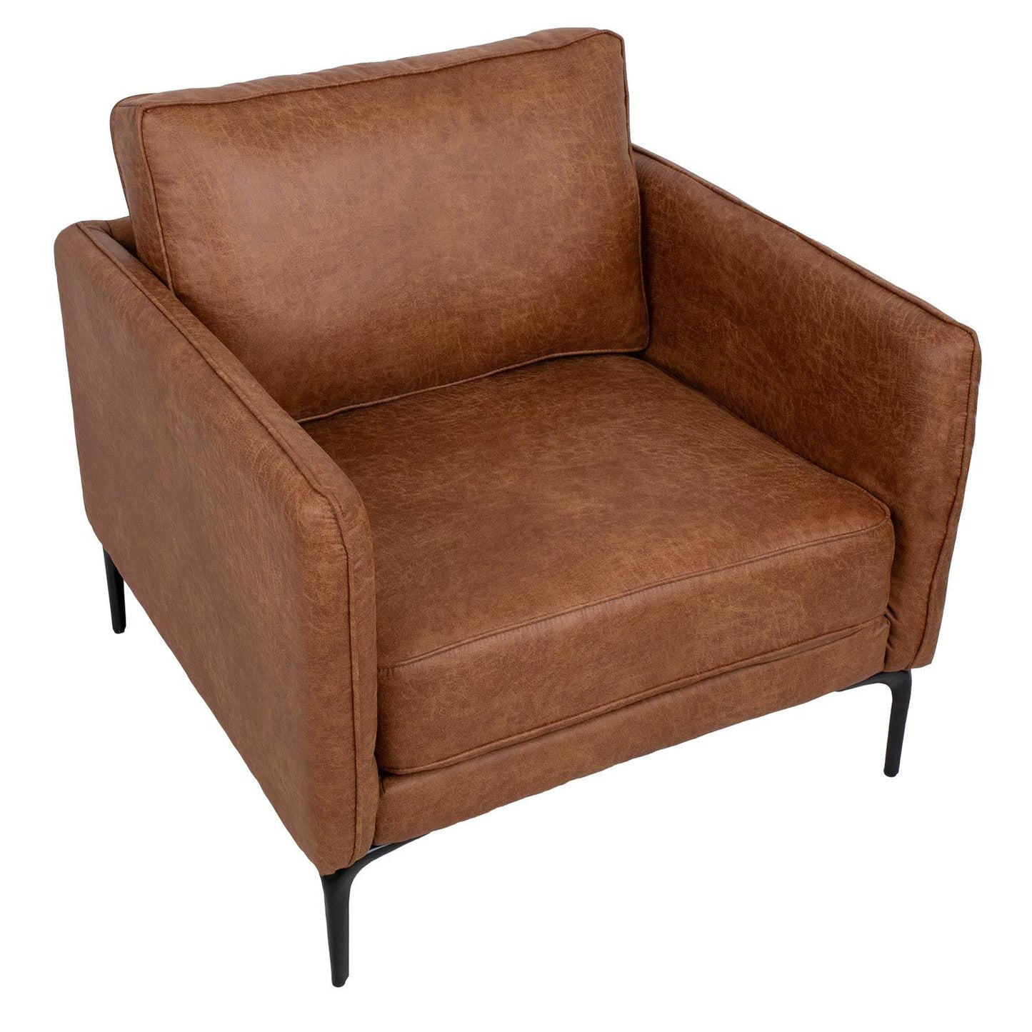 Lounge Chair Sofia | size: Width: 83cm, Height: 82cm, Depth: 80cm | color: Brown | image: 2 | variant: 1004919