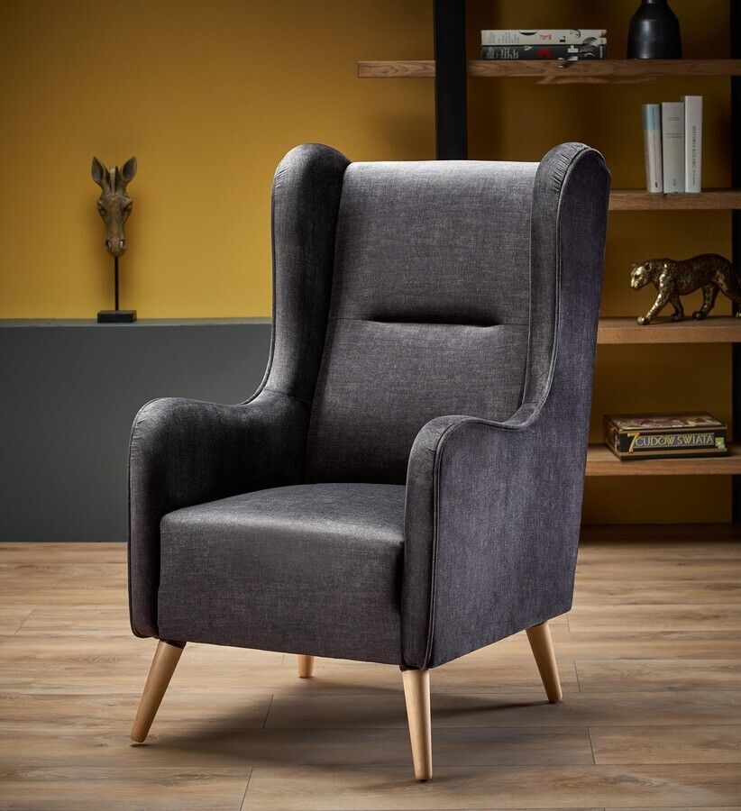 Lounge Chair St Pierre | size: Width: 67cm, Height: 114cm, Depth: 85cm | color: Black | image: 7 | variant: 1002713