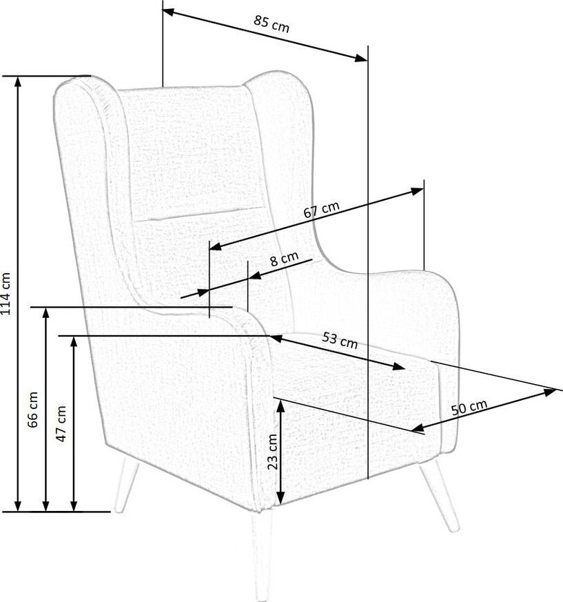 Lounge Chair St Pierre | size: Width: 67cm, Height: 114cm, Depth: 85cm | color: Red | image: 7 | variant: 1002714