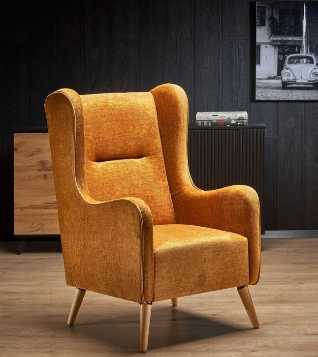 Lounge Chair St Pierre | size: Width: 67cm, Height: 114cm, Depth: 85cm | color: Yellow | image: 6 | variant: 1002715