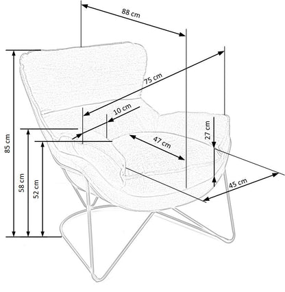 Lounge Chair Volker | size: Width: 75cm, Height: 85cm, Depth: 88cm | color: Gray | image: 8 | variant: 1012514