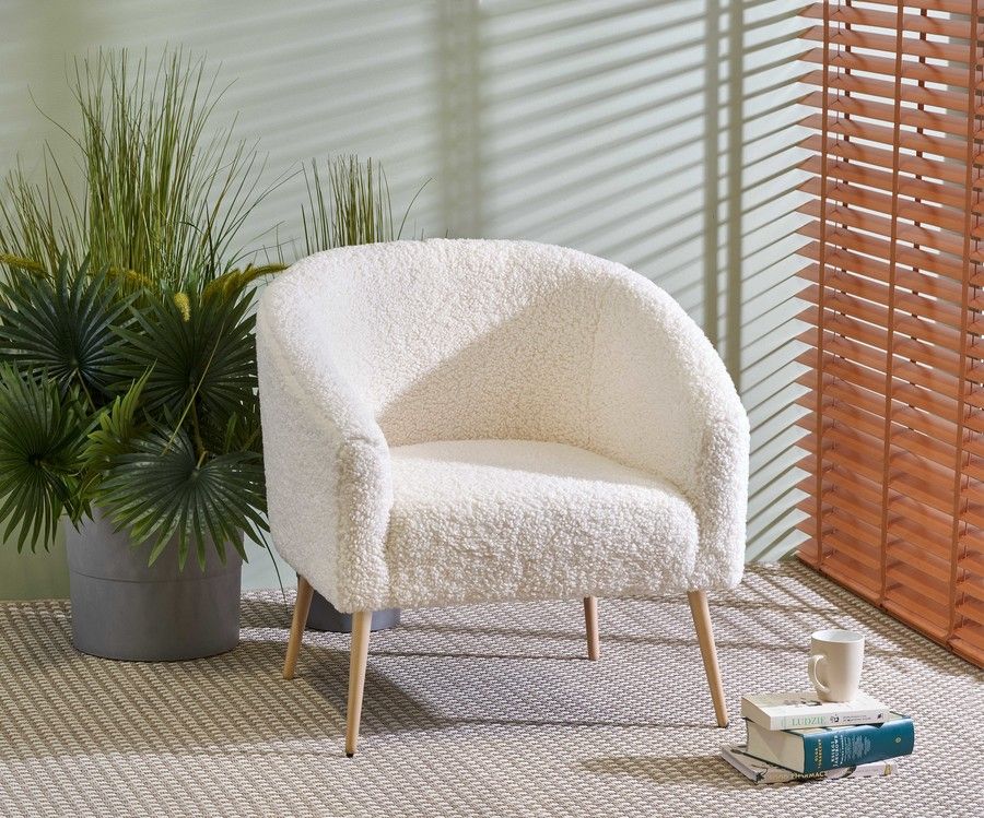 Lounge Chair West Caterham | size: Width: 77cm, Height: 78cm, Depth: 67cm | color: White | image: 7 | variant: 1007241