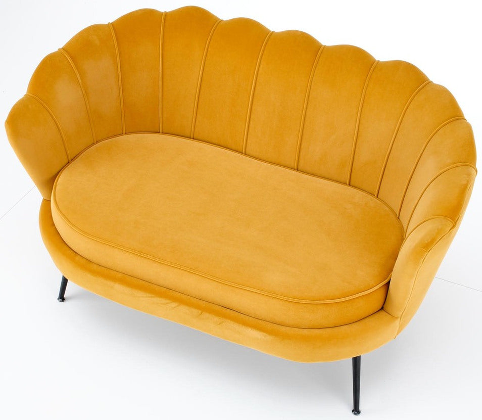 Lounge Chair West Drammen | size: Width: 131cm, Height: 77cm, Depth: 77cm | color: Yellow | image: 2 | variant: 1007470
