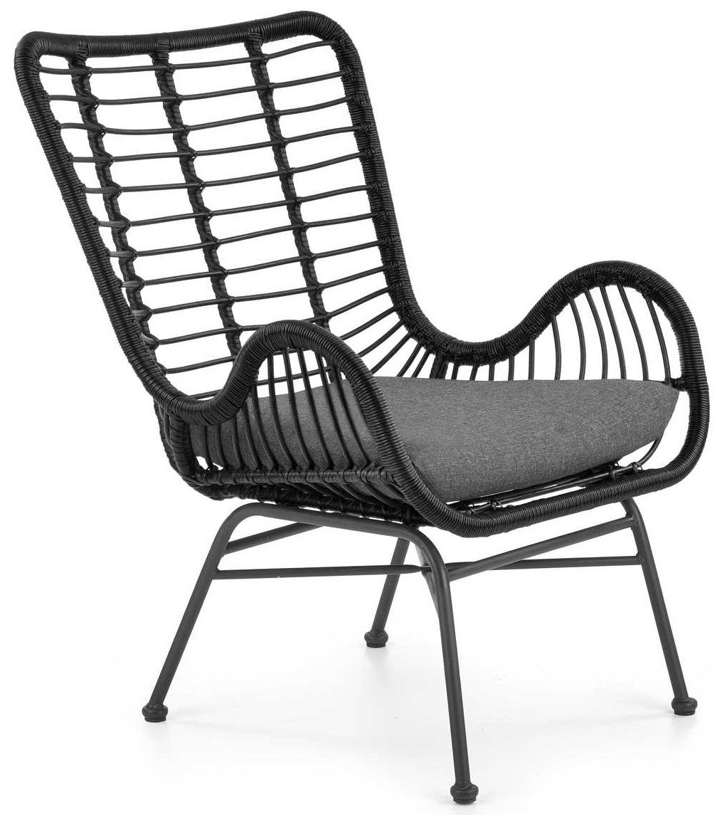 Lounge Chair West Sandnes | size: Width: 71cm, Height: 94cm, Depth: 70cm | color: Black | image: 1 | variant: 1007473