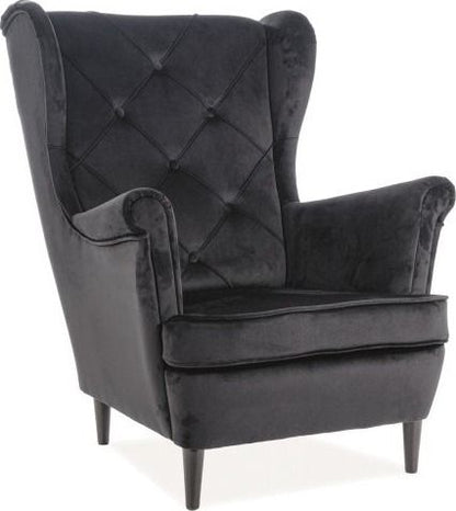 Lounge Chair Westminster | size: Width: 75cm, Height: 101cm, Depth: 85cm | color: Black | image: 1 | variant: 1004076