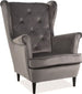 Lounge Chair Westminster | size: Width: 75cm, Height: 101cm, Depth: 85cm | color: Gray | image: 1 | variant: 1004075