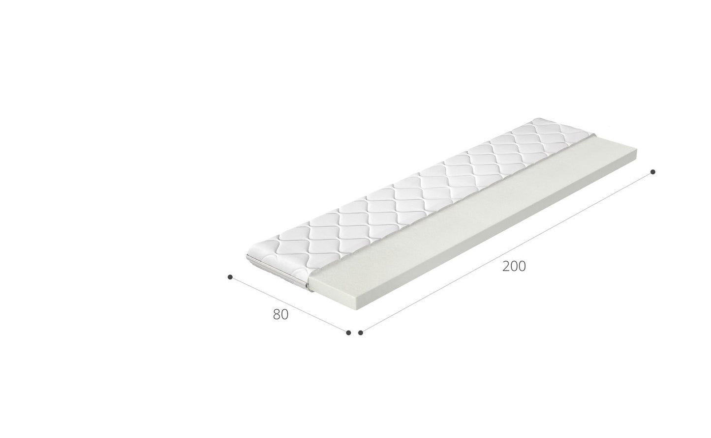 Mattress Topper Cleveland | size: Length: 200cm, Width: 80cm | image: 2 | variant: 1014956