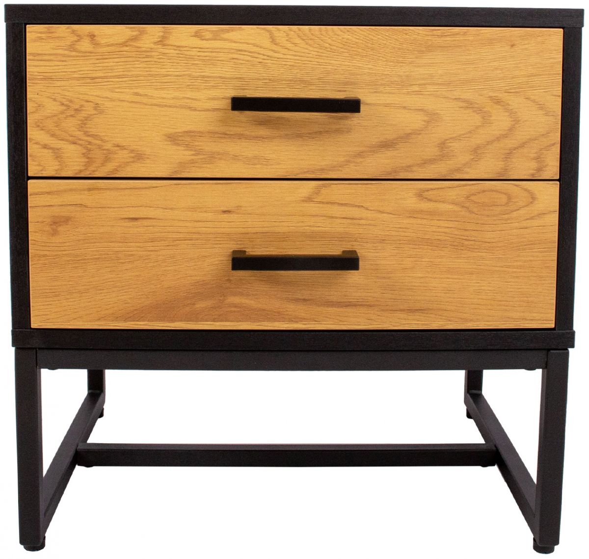Nightstand Amsterdam | size: Length: 50cm, Width: 40cm, Height: 50cm | color: Black/Oak | image: 2 | variant: 1012418