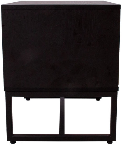 Nightstand Amsterdam | size: Length: 50cm, Width: 40cm, Height: 50cm | color: Black/Oak | image: 5 | variant: 1012418