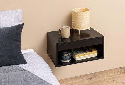 Nightstand Cholet | size: Width: 50cm, Height: 24.3cm, Depth: 35cm | color: Black | image: 6 | variant: 1002039