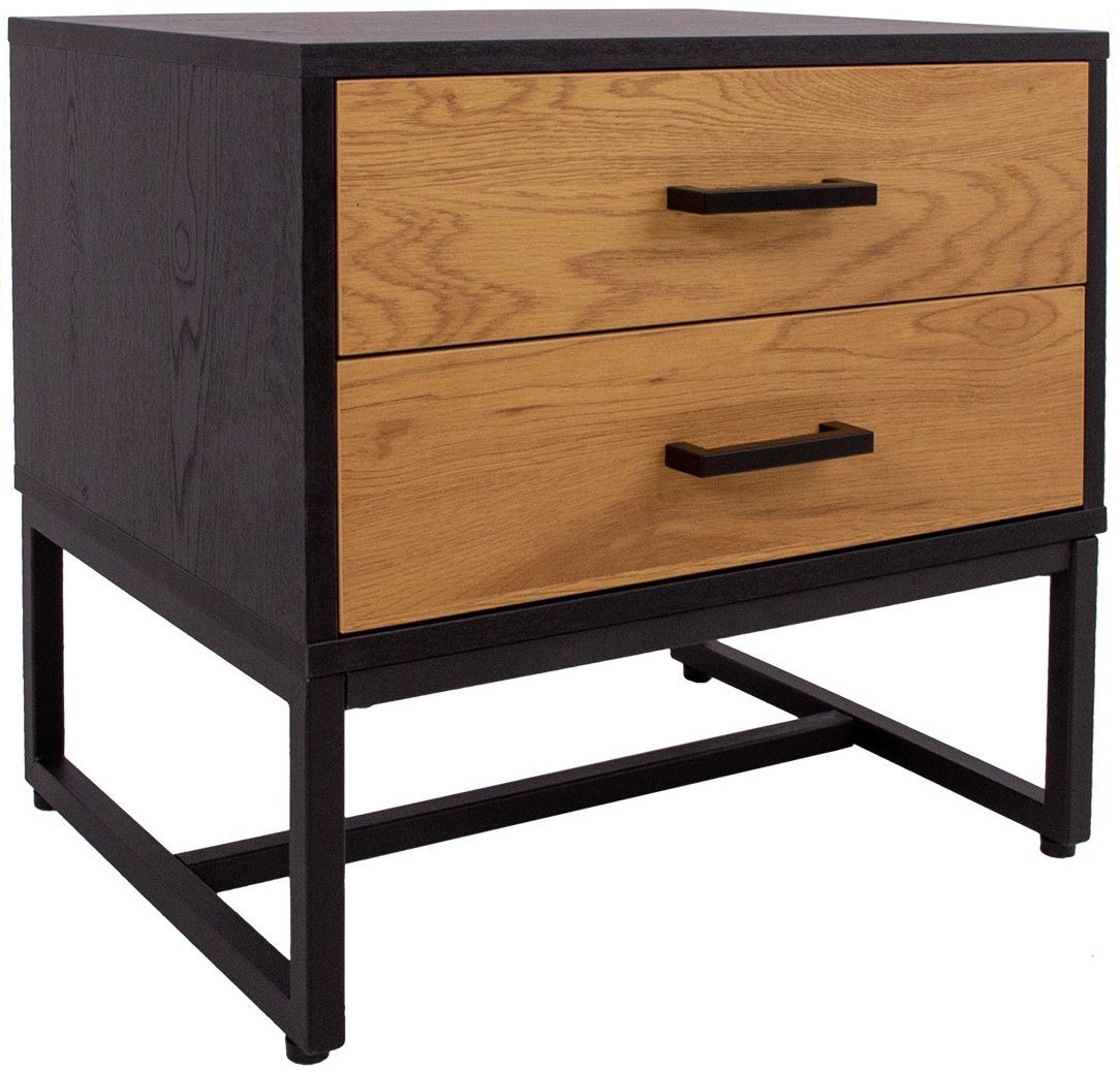 Nightstand East Falmouth | size: Length: 50cm, Width: 40cm, Height: 50cm | color: Black/Oak | image: 1 | variant: 1005692