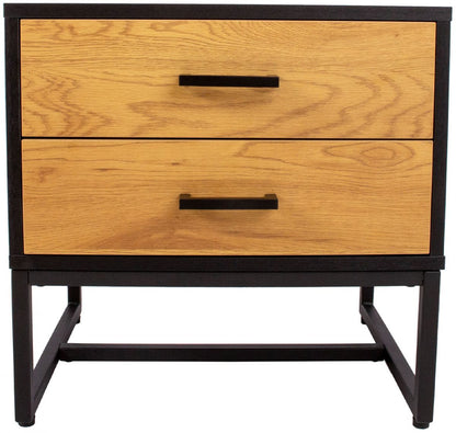 Nightstand East Falmouth | size: Length: 50cm, Width: 40cm, Height: 50cm | color: Black/Oak | image: 2 | variant: 1005692